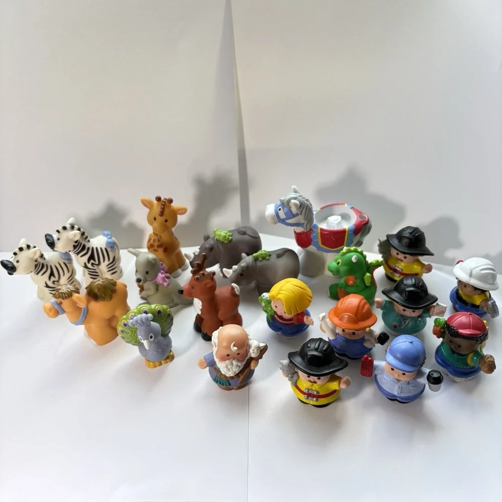 Fisher Price Little People Lot Of 20 Noahs Arch Community Helpers Knights Horse